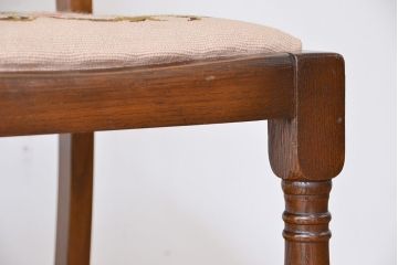 アンティーク家具　イギリスアンティーク　彫刻チェア　2脚セット(椅子、イス)