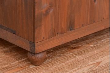 アンティーク家具　アンティーク　古い木のシンプルな脚付きローチェスト(1)(ローボード)