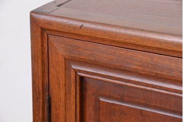 アンティーク家具　古民具・骨董　特別注文造り　三方欅材の上質な茶棚(飾り棚、収納棚、茶箪笥、水屋箪笥)