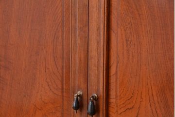 アンティーク家具　古民具・骨董　特別注文造り　三方欅材の上質な茶棚(飾り棚、収納棚、茶箪笥、水屋箪笥)