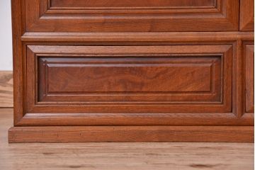 アンティーク家具　古民具・骨董　特別注文造り　三方欅材の上質な茶棚(飾り棚、収納棚、茶箪笥、水屋箪笥)