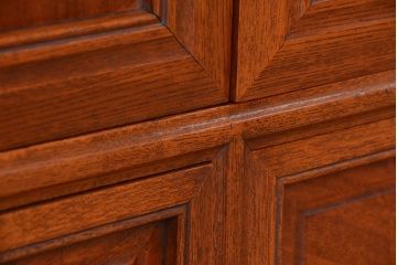 アンティーク家具　古民具・骨董　特別注文造り　三方欅材の上質な茶棚(飾り棚、収納棚、茶箪笥、水屋箪笥)