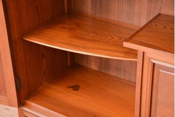 アンティーク家具　古民具・骨董　特別注文造り　三方欅材の上質な茶棚(飾り棚、収納棚、茶箪笥、水屋箪笥)