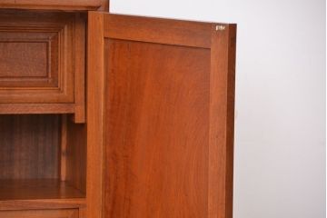 アンティーク家具　古民具・骨董　特別注文造り　三方欅材の上質な茶棚(飾り棚、収納棚、茶箪笥、水屋箪笥)