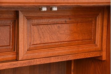 アンティーク家具　古民具・骨董　特別注文造り　三方欅材の上質な茶棚(飾り棚、収納棚、茶箪笥、水屋箪笥)