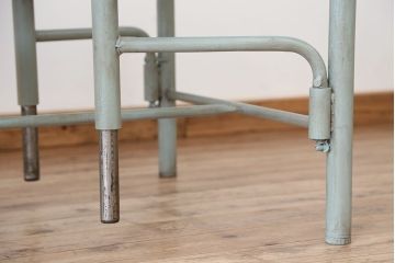 ラフジュオリジナル　8脚格納スツールの特大作業台(テーブル、机)