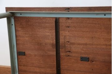ラフジュオリジナル　8脚格納スツールの特大作業台(テーブル、机)