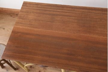 ラフジュオリジナル　6脚格納スツールの作業台(テーブル、机)