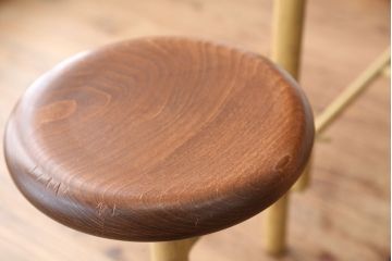 ラフジュオリジナル　6脚格納スツールの作業台(テーブル、机)