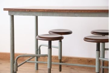 ラフジュオリジナル　4脚格納スツールの作業台(テーブル、机)