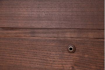 レトロ家具　昭和レトロ　古い木のシンプルな脚付きローチェスト(ローボード)