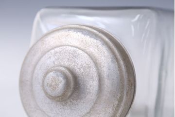 アンティーク雑貨　アンティーク 古い商店のガラスビン[瓶]2個セット(菓子瓶)