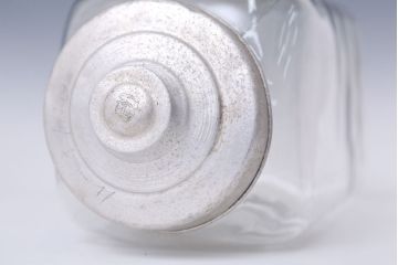 アンティーク雑貨　アンティーク 古い商店のガラスビン[瓶]2個セット(菓子瓶)