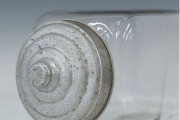 アンティーク雑貨　アンティーク 古い商店のガラスビン[瓶]3個セット(菓子瓶)