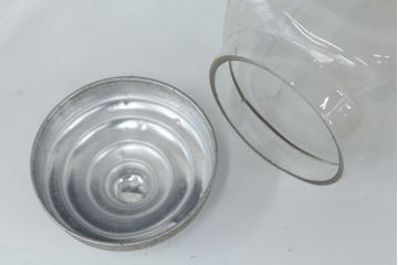 アンティーク雑貨　アンティーク 古い商店のガラスビン[瓶]3個セット(菓子瓶)