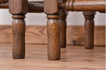 ヴィンテージ家具　イギリスビンテージ　オーク材コーナーチェア　2脚セット(椅子、イス)