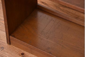 アンティーク家具　アンティーク　古い木のシンプルな楔本棚(飾り棚、ブックシェルフ)