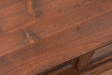 アンティーク家具　アンティーク　モールガラス脚付きローボード?(収納棚)
