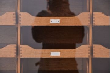 アンティーク家具　1960年頃 イギリス製 大きなシャツケース(ガラスケース/ショーケース)