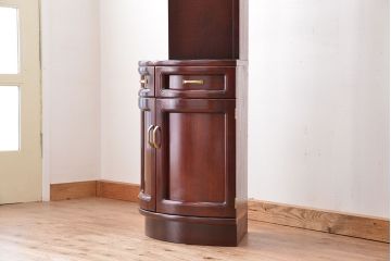 中古 カリモク コーナーラック(コーナーキャビネット)
