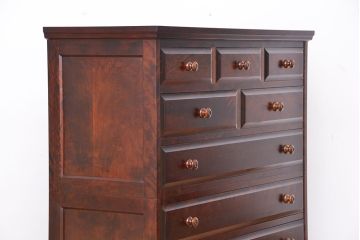 中古　北海道民芸家具　二段重ねチェスト　定価241500円　(整理箪笥)