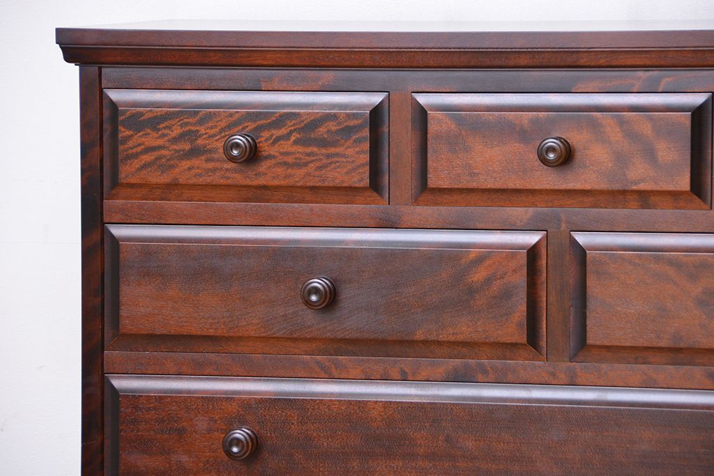 中古　北海道民芸家具　二段重ねチェスト　定価241500円　(整理箪笥)