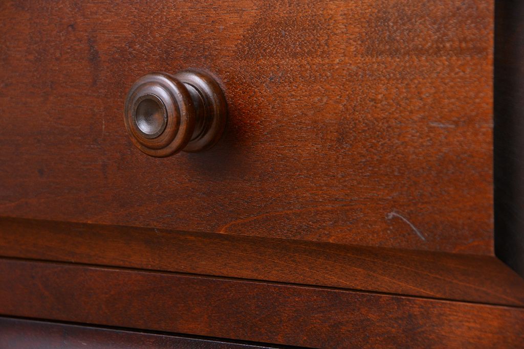 中古　北海道民芸家具　二段重ねチェスト　定価241500円　(整理箪笥)