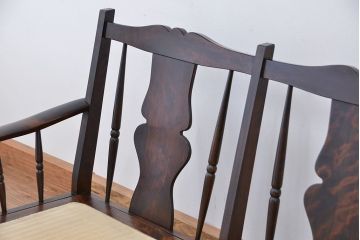 中古　ジャンク品扱い　北海道民芸家具　2Pソファ