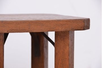 アンティーク家具　アンティーク　シンプルな角スツール　2脚セット(椅子)