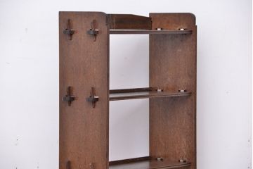 アンティーク家具　アンティーク　古い木の楔式本棚(飾り棚)