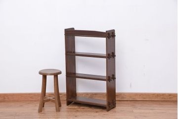 アンティーク家具　アンティーク　古い木の楔式本棚(飾り棚)