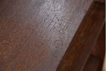 アンティーク家具　アンティーク　古い木の楔式本棚(飾り棚)