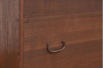 アンティーク家具　アンティーク　古い木のシンプルな脚付きローチェスト(ローボード)