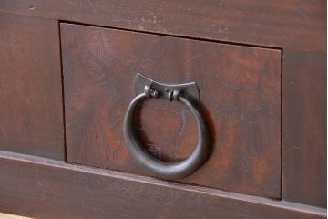 アンティーク家具　古民具・骨董　欅の杢目が素晴らしい四尺水屋箪笥サイドボード(収納棚、リビングボード)