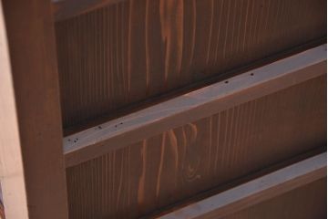 アンティーク家具　古民具・骨董　欅の杢目が素晴らしい四尺水屋箪笥サイドボード(収納棚、リビングボード)