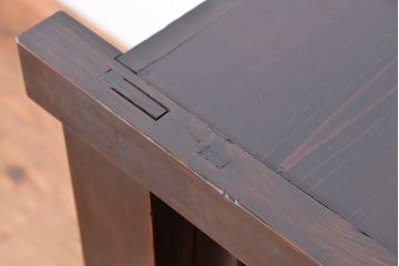 アンティーク家具　★アンティーク　モダンな横桟引き戸の四尺水屋箪笥サイドボード(収納棚、下駄箱)