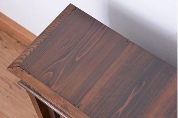 アンティーク家具　アンティーク　大正ロマン　上品な脚付き横長収納棚(ガラスケース、ショーケース)