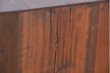 アンティーク家具　アンティーク　大正ロマン　上品な脚付き横長収納棚(ガラスケース、ショーケース)
