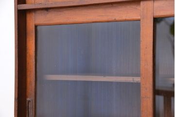 アンティーク家具　アンティーク　古い木のシンプルな収納棚(食器棚)