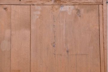 アンティーク雑貨　イギリスアンティーク　ペンキのはげたウォールミラー(鏡、姿見)