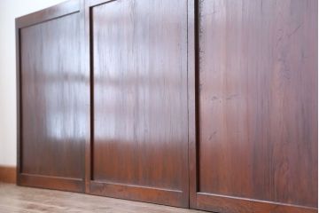 古民具・骨董　小振りな古い板戸　4枚セット