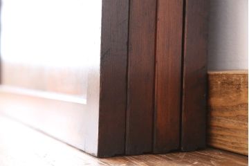 古民具・骨董　小振りな古い板戸　4枚セット