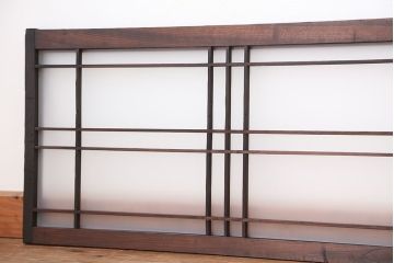 アンティーク　シンプルで小さなすりガラス戸　4枚セット(引き戸、明り取り)