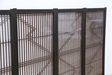 アンティーク　組子細工の格子書院戸　4枚セット?(建具)