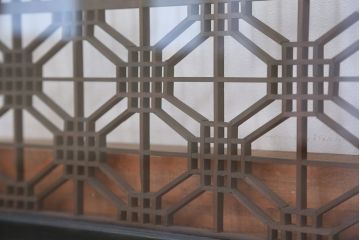 アンティーク　組子細工の格子書院戸　4枚セット?(建具)