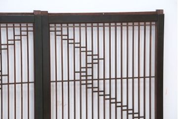 アンティーク　組子細工の格子書院戸　4枚セット?(建具)