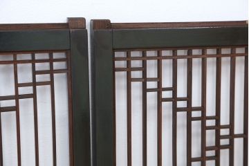 アンティーク　組子細工の格子書院戸　4枚セット?(建具)