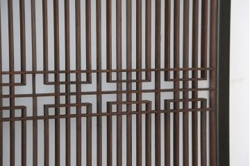 アンティーク　組子細工の格子書院戸　4枚セット(2)(建具)