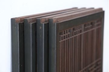 アンティーク　組子細工の格子書院戸　4枚セット(2)(建具)