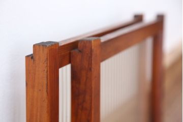 昭和レトロ　小さなモールガラス引き戸　2枚セット(ガラス戸)